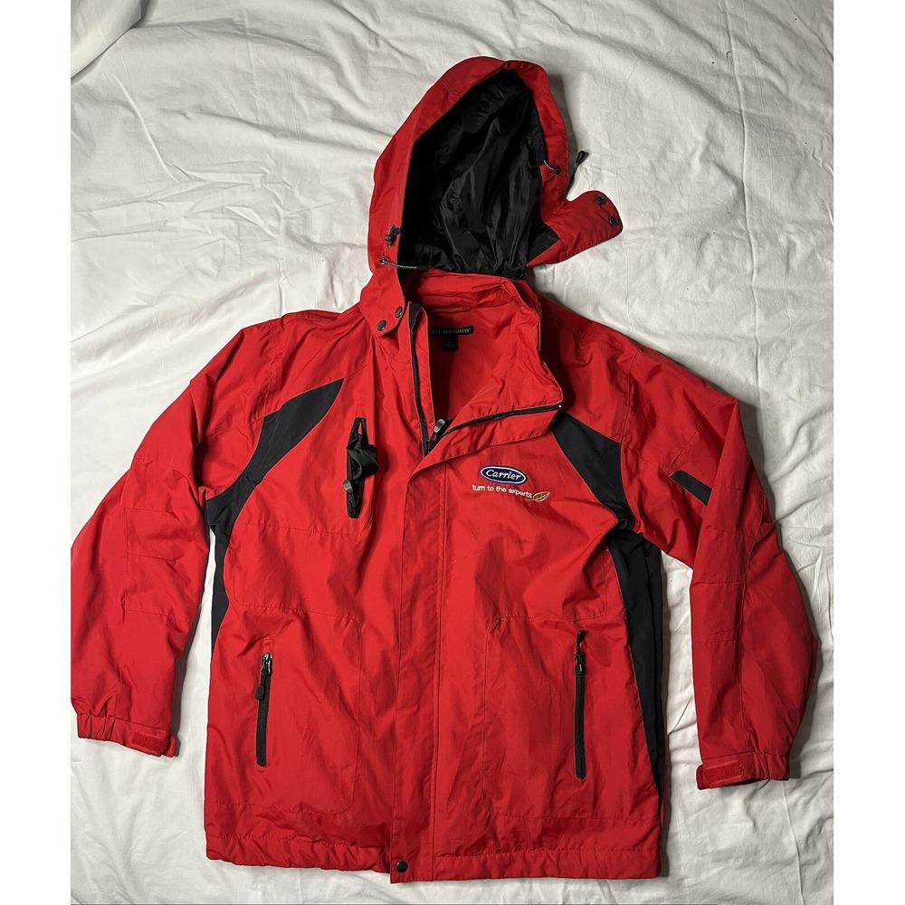 Carrier Uniform Jacket Men's Large Red Turn To The Experts Port Authority Hooded